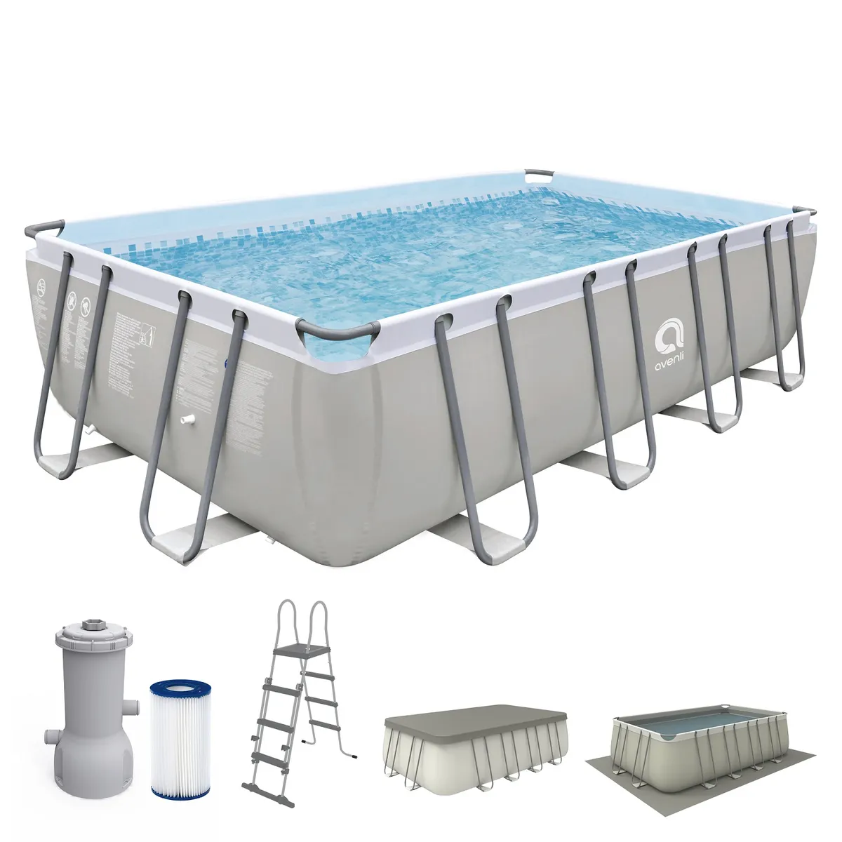 AVENLI - PISCINA ESTRUCTURAL RECTANGULAR 5.49 X 2.8 X 1.22M Kit Premium