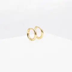 GENERICO - Aros Argollas MELBA para mujer bañados en Oro 18k con cristales