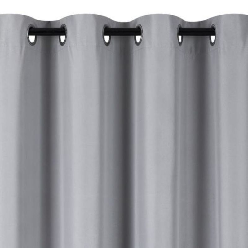 GENERICO - CORTINA BLACKOUT 2 PAÑOS 140X210 CM GRIS