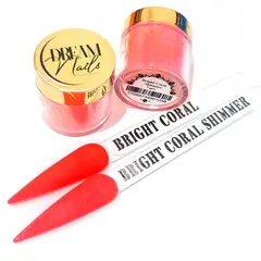 GENERICO - Polvo Acrilico Bright Coral Shimmer de la Marca Dream Nails