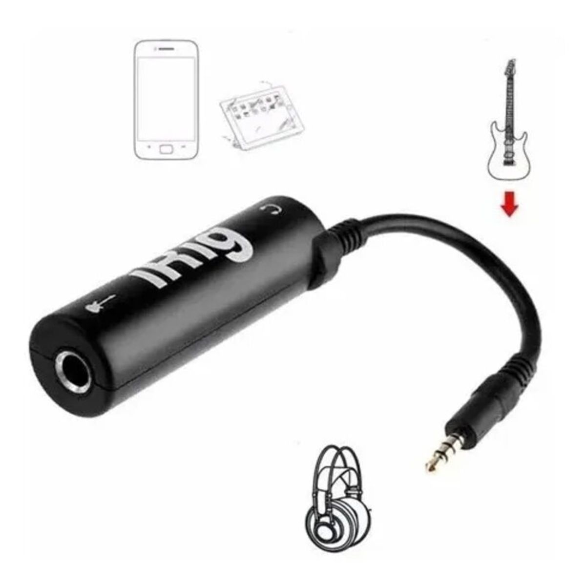 GENERICO - Irig Adaptador Interfaz De Guitarra Y Bajo Para Teléfonos