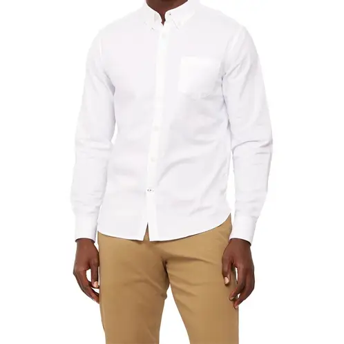 ANAFI - Camisa Oxford Blanco Italy Manga Larga