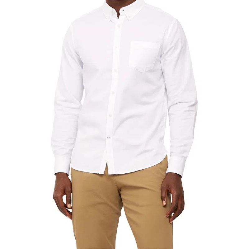 ANAFI - Camisa Oxford Blanco Italy Manga Larga Anafi