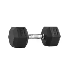 BASKO FITNESS - Fitness Mancuerna Hexagonal De Caucho Unidad 22,5 Kg
