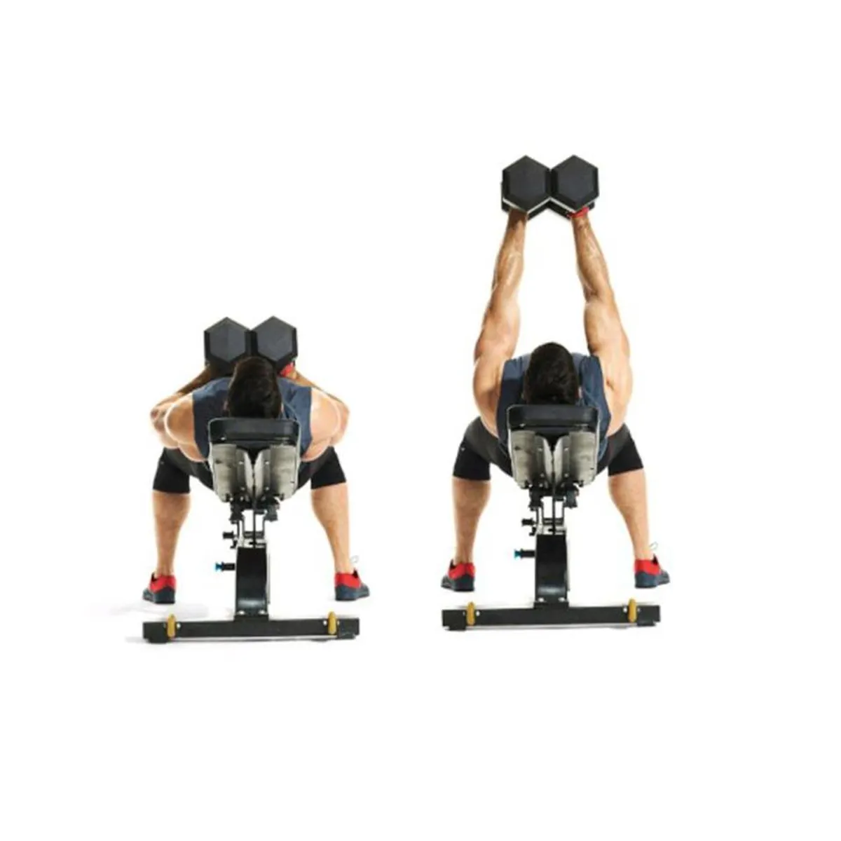 BASKO FITNESS - Fitness Mancuerna Hexagonal De Caucho Unidad 17,5 Kg