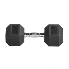 BASKO FITNESS - Fitness Mancuerna Hexagonal De Caucho Unidad 20 Kg