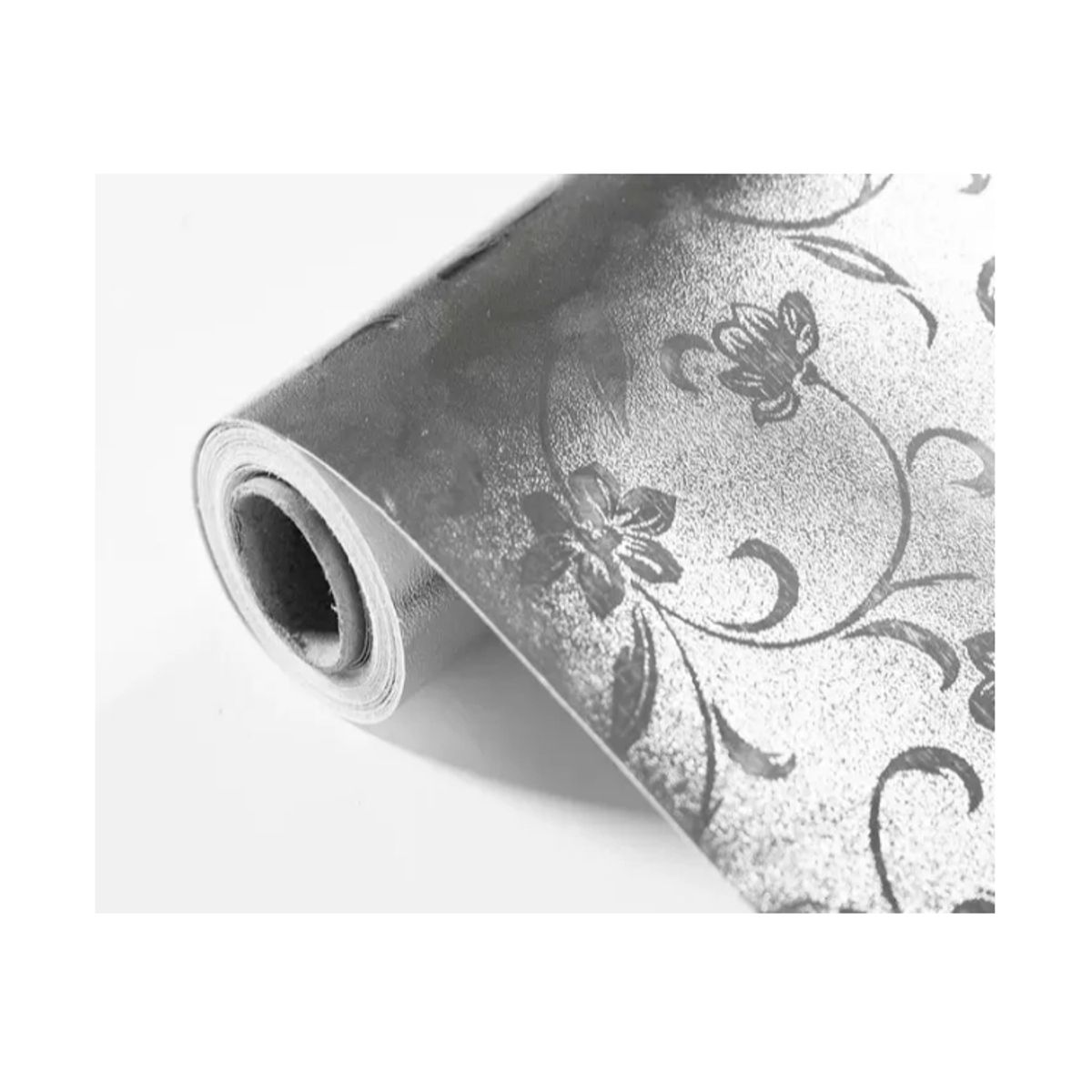 GENERICO - Papel Mural Autoadhesivo Rollo 10mt X 60cm Aluminio Flores