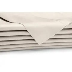 ROSEN - Sábana 300 Hilos Algodón Lisa Natural 2 Plazas
