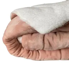 GENERICO - COBERTOR CHIPORRO PLUMON SHERPA 2 PLAZAS ROSA