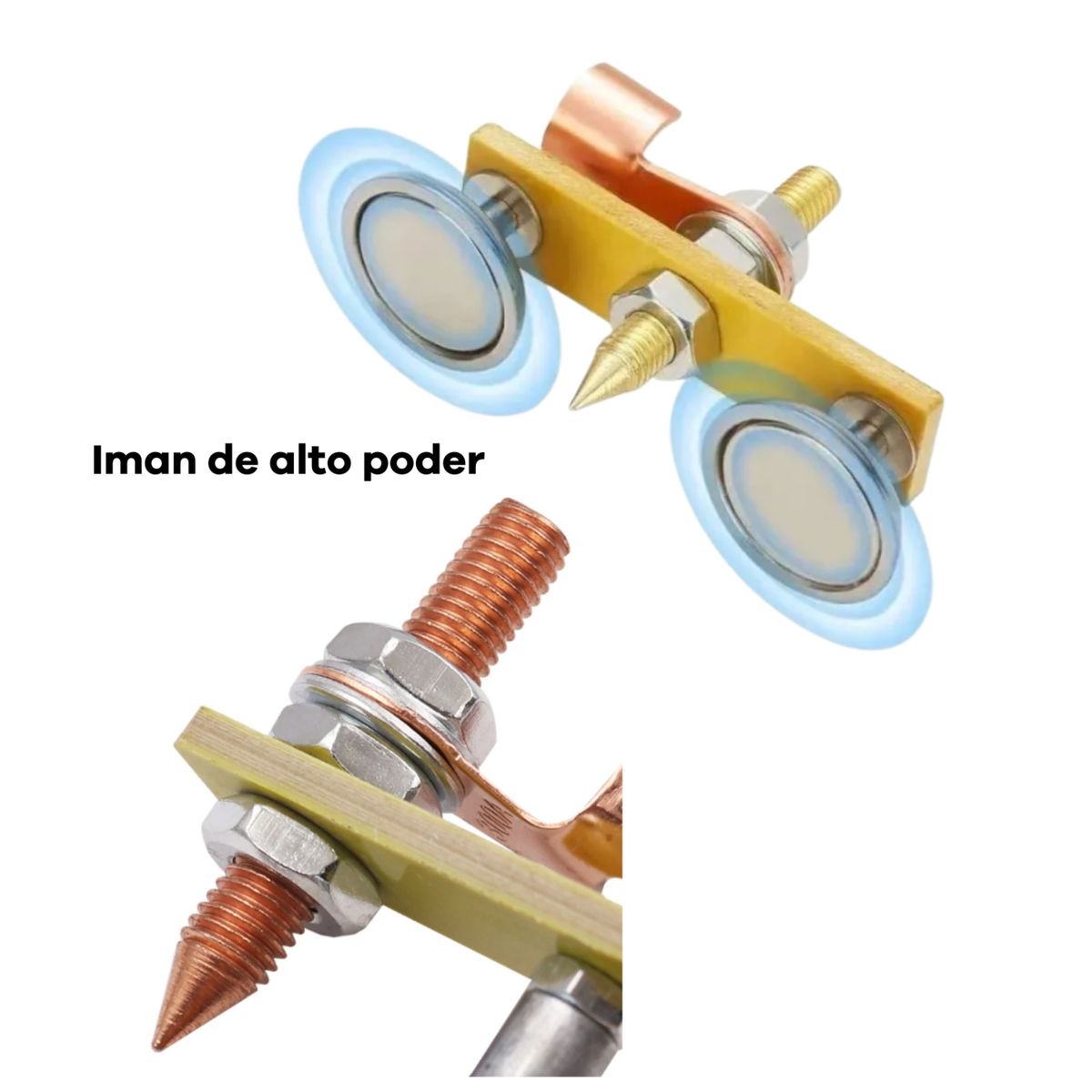 GENERICO - Iman Neodimio 2 Puntos Toma Tierra Para Maquina De Soldar
