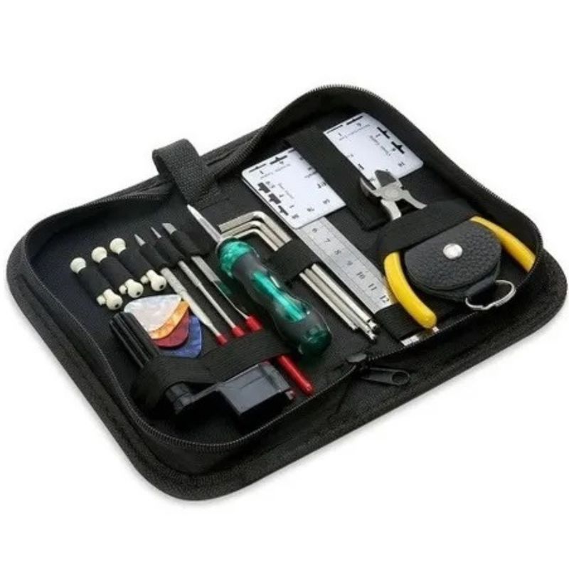 GENERICO - Kit Herramientas Reparación Mantención Guitarras 22 Piezas