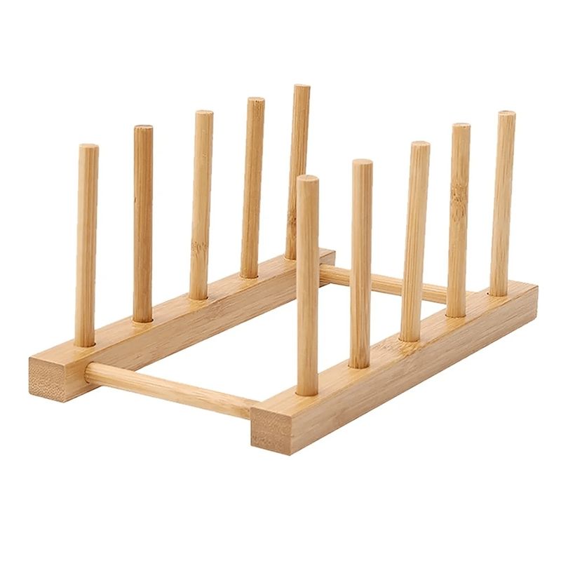 NEWTREE - Organizador de Platos Secaplatos Escurridor de Bambú