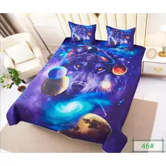 TODOHOGAR SANTIAGO DE CHILE - Cubrecama diseño estampado tl46 2P lobo espacial