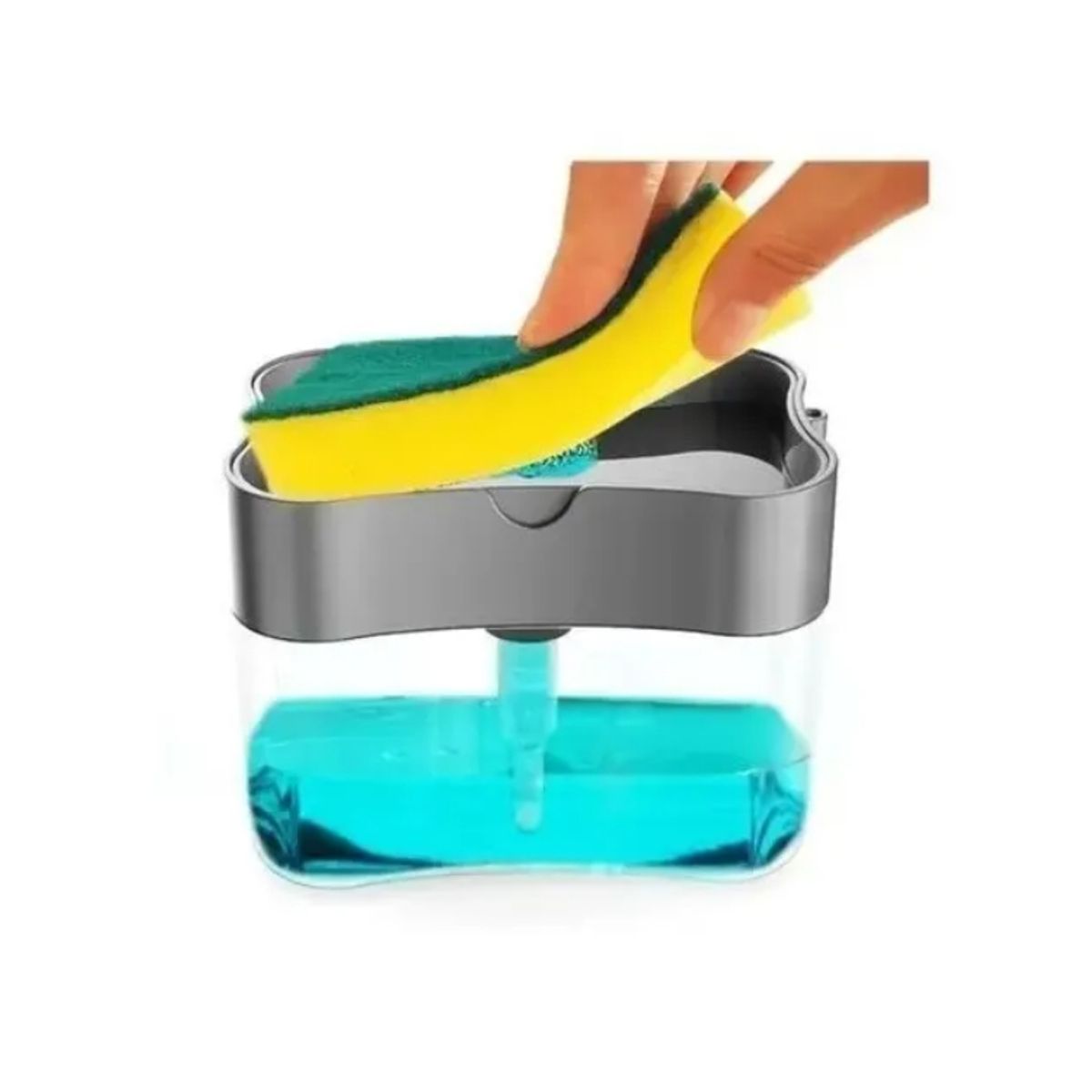 GENERICO - Pack 2 Dispensador De Lavalozas Manual Esponja Y Recipiente