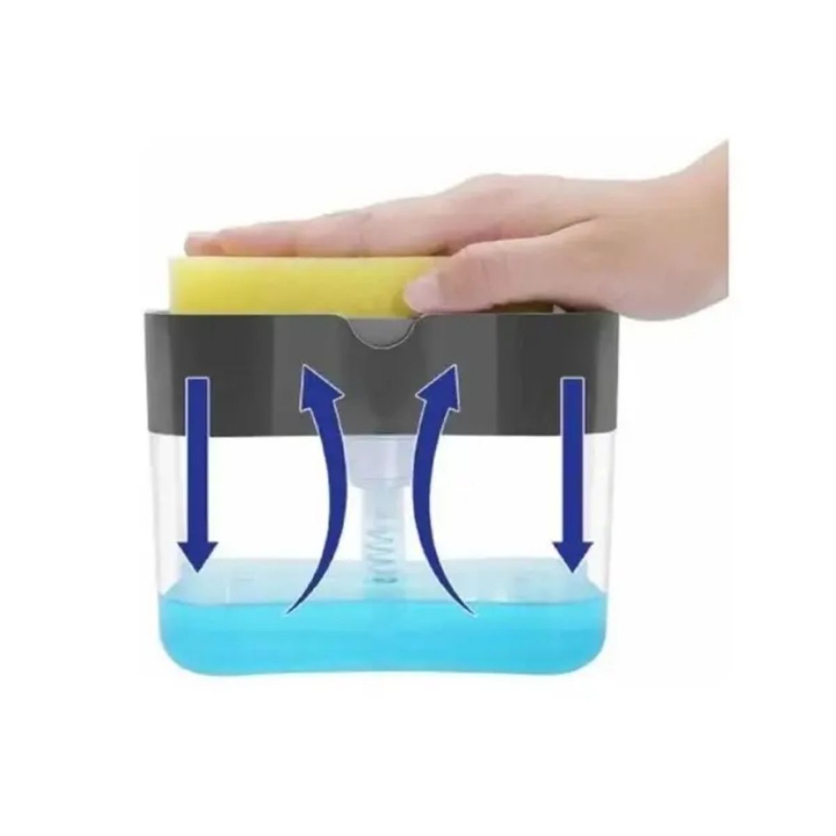 GENERICO - Pack 2 Dispensador De Lavalozas Manual Esponja Y Recipiente