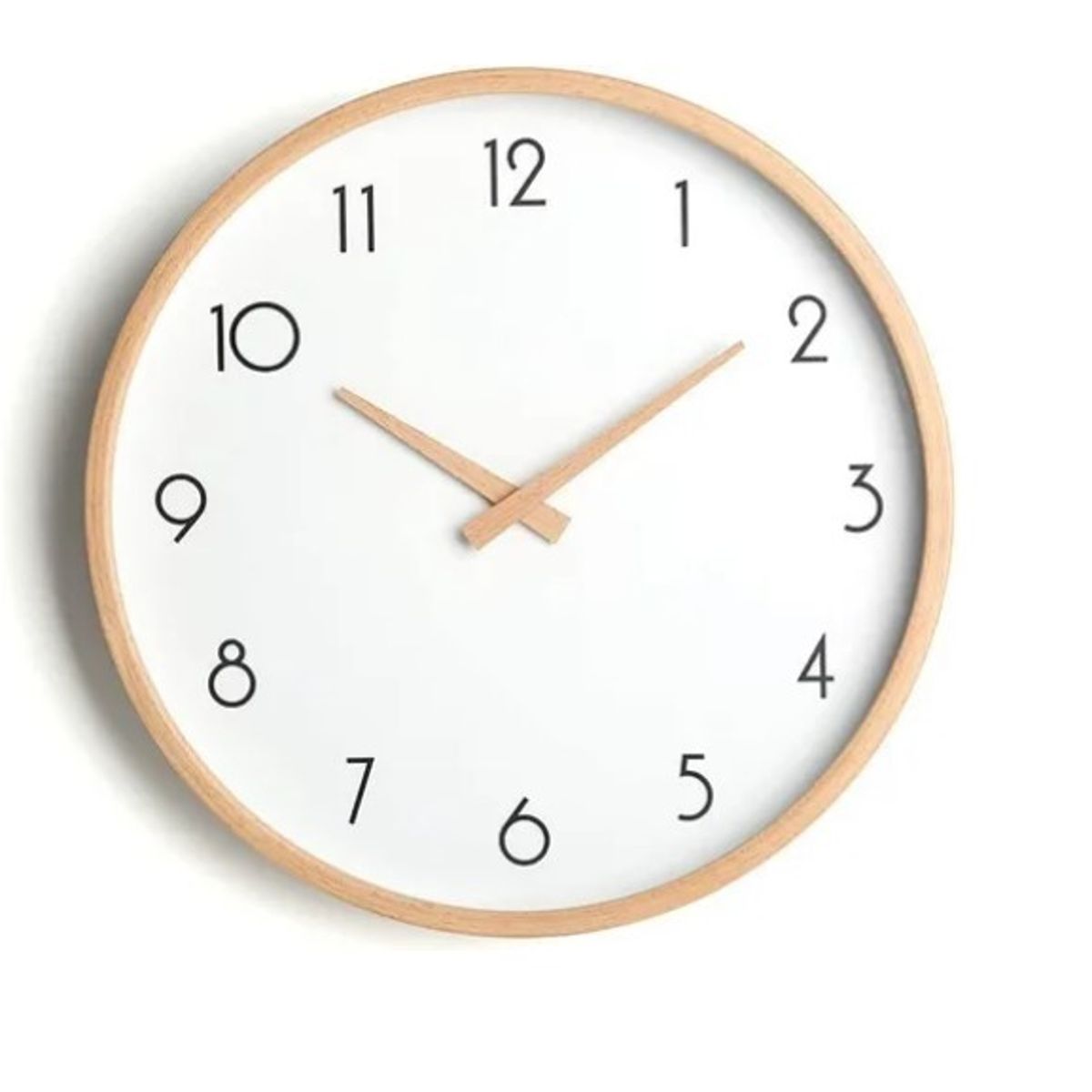 OFERTABKN - Reloj De Muralla Redondo Madera Clara Analogo