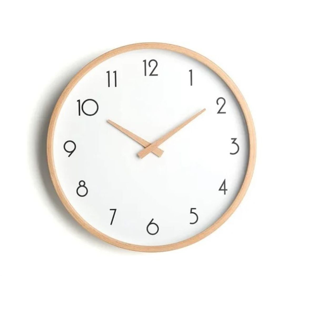 OFERTABKN - Reloj De Muralla Redondo Madera Clara Analogo