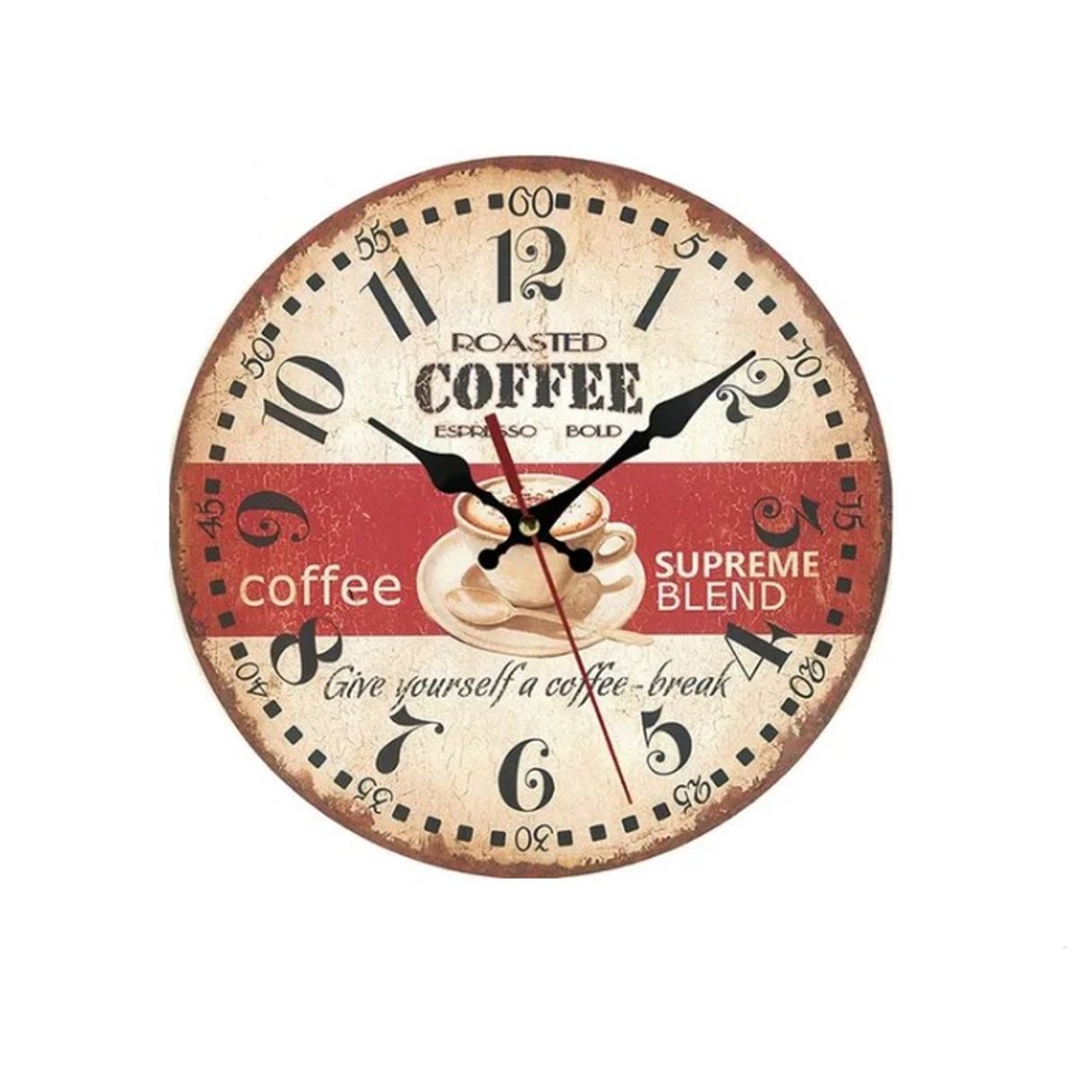 OFERTABKN - Reloj De Pared Analogo Rústico Vintage Retro Coffee