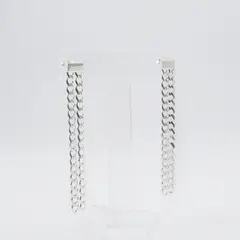 ROSETT - Aros Rectangulares con Cadena Groumet Plata Ley 925