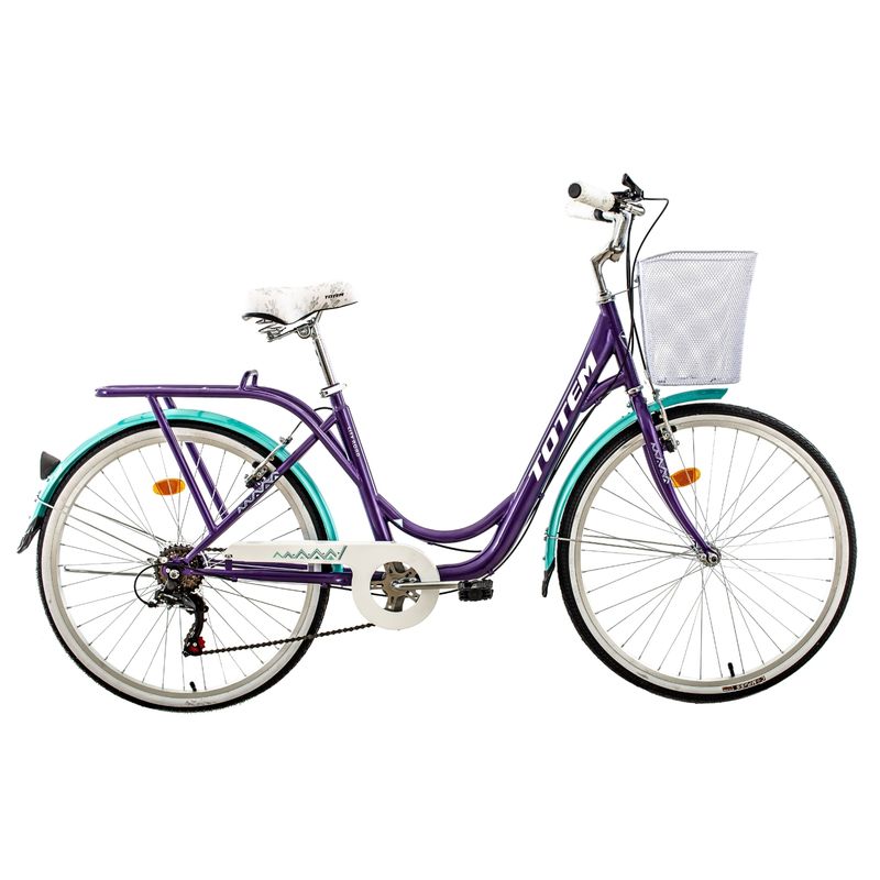 TOTEM - BICICLETA TOTEM CITY DAMA ARO 26 MORADO CON TURQUESA