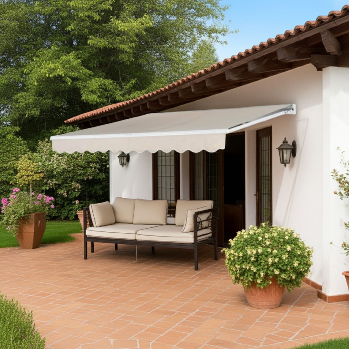 IGPRO - Toldo con Brazo Retractil Terrazas 3X2.5 mts Crudo IGPRO