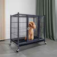 Jaula canil para perros cruedas 80x50cm