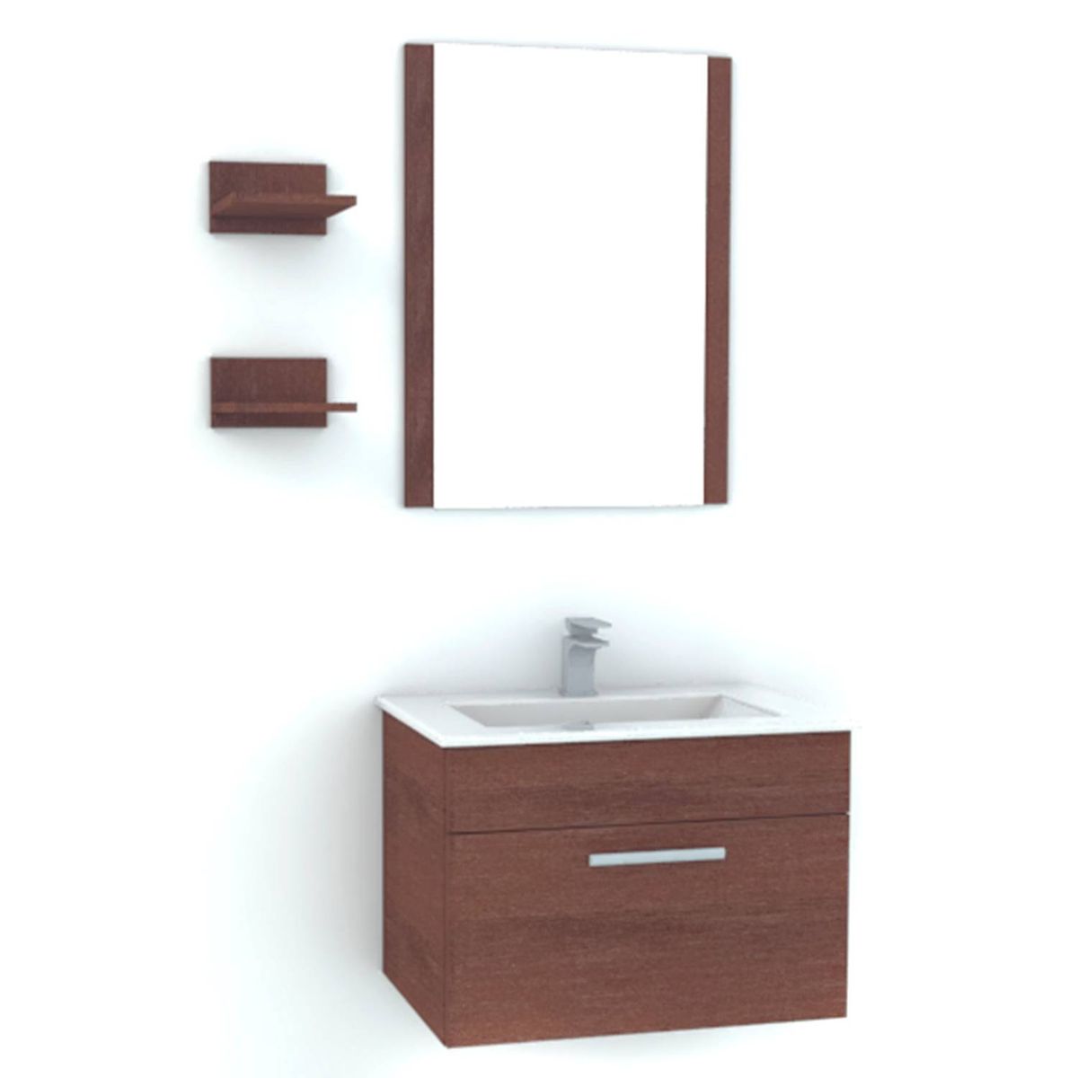 TEBISA - Mueble baño vanitorio griferia y accesorios Color Aserradero nordico