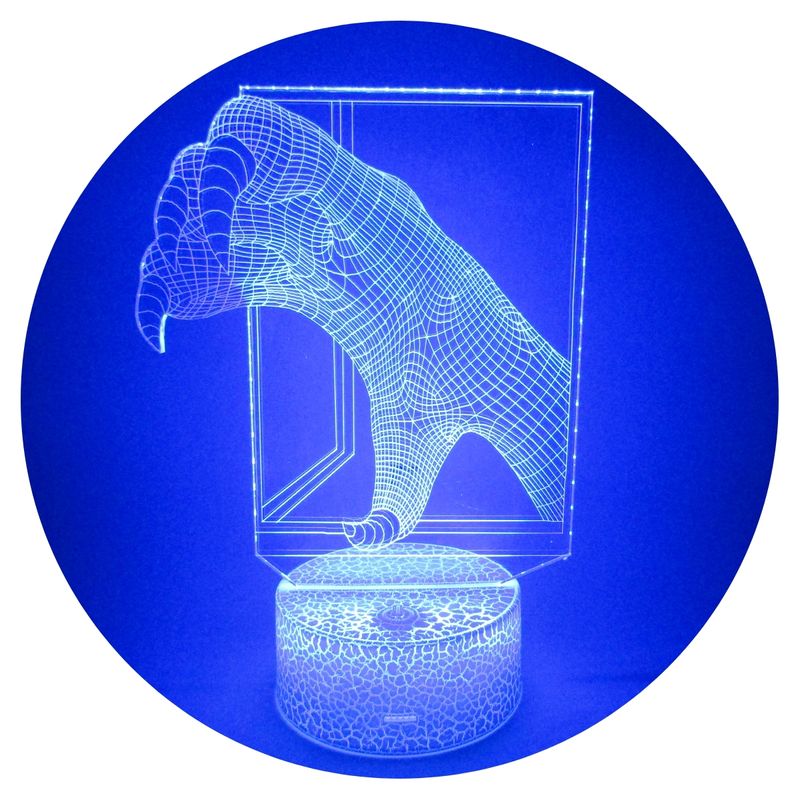 3DILUTION - Lámpara Led 3d Garra Animal Base Agrietada