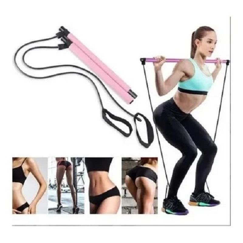 GENERICO - Barras Con Elasticos Yoga Pilates Fitness