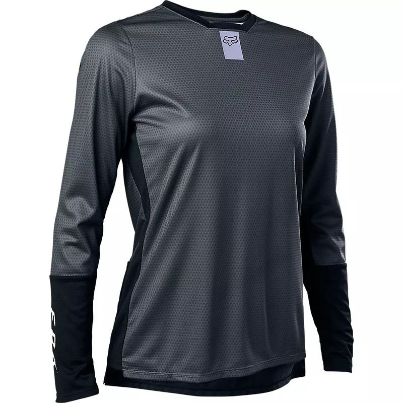 FOX - Polera Bicicleta Mujer Defend Manga Larga Gris Fox FOX