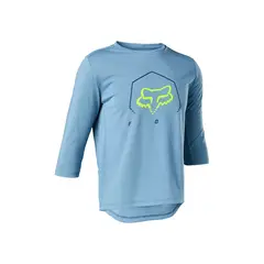 FOX - Polera Bicicleta Niño Drirelease® 3/4 Azul