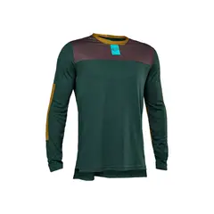 FOX - Polera Bicicleta Defend Manga Larga Esmeralda