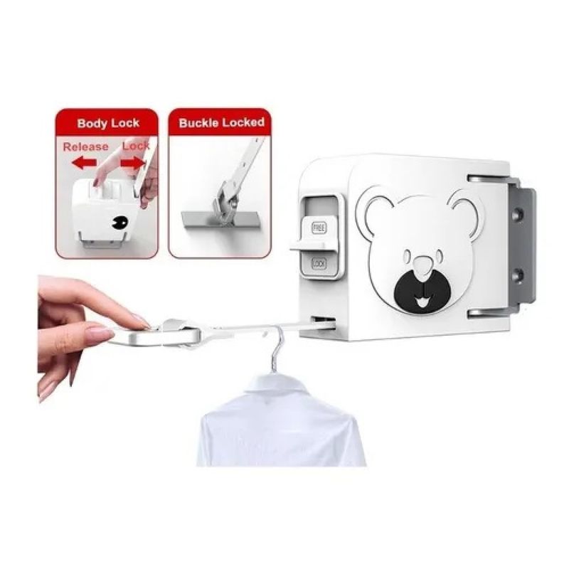 GENERICO - Tendedero Invisible Cuerda Retráctil Ropa Colgador / 262097