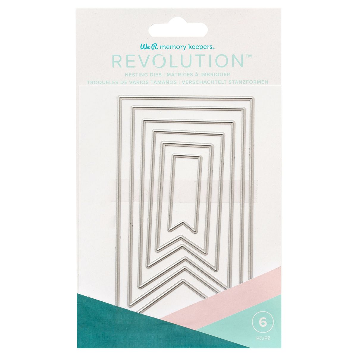 AMERICAN CRAFTS - TROQUEL REVOLUTION - NESTED DIES - BANNER 6 PZ