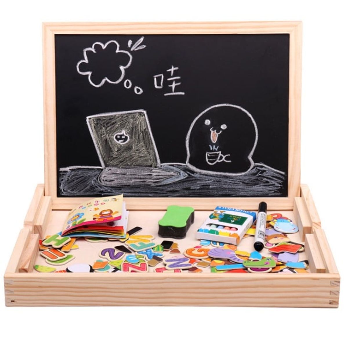 GENERICO - Pizarra Magnetica Para Aprender y Jugar Doble Didactica