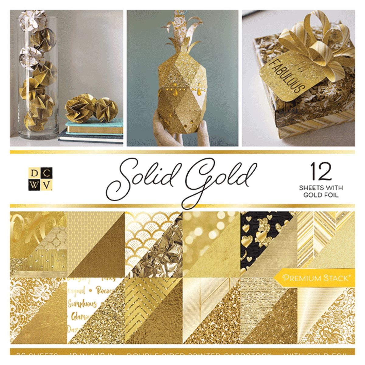 AMERICAN CRAFTS - Solid Gold, 30 x 30 cm, Multicolor, Talla Unica