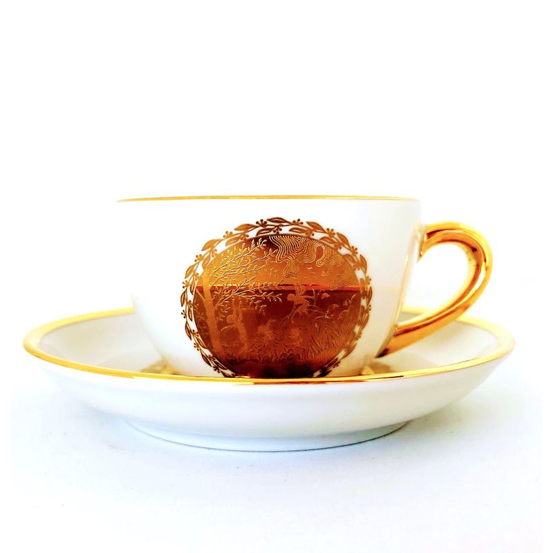 GENERICO - Taza de espresso Dancing Fairies 24 quilates Gloria Bavaria