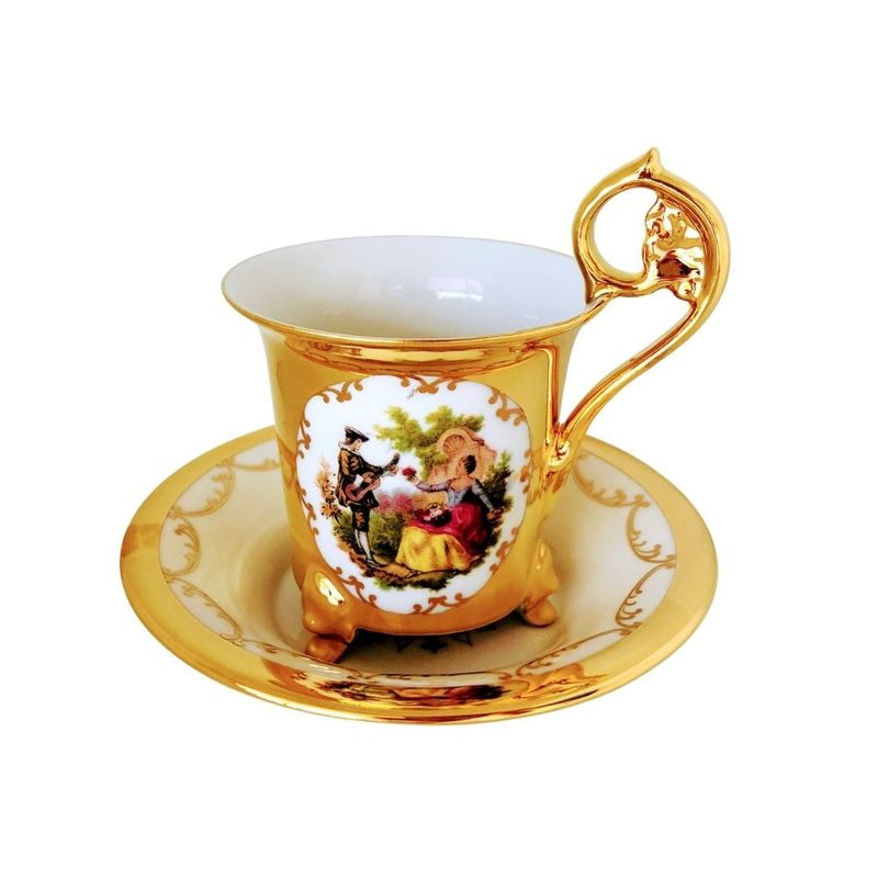 GENERICO - Taza de té Imperio Barococo 24 quilates Gloria Bavaria