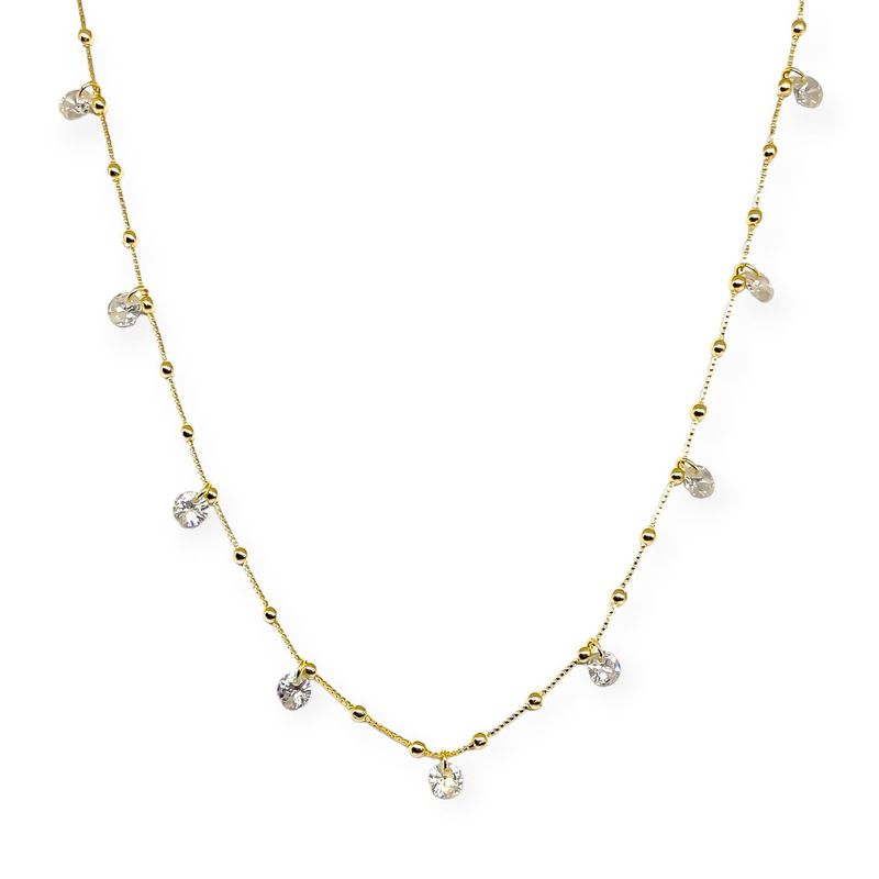 ANDREA COGGIOLA JOYAS - Collar Choker 11 Circones Enchapado Oro 18K