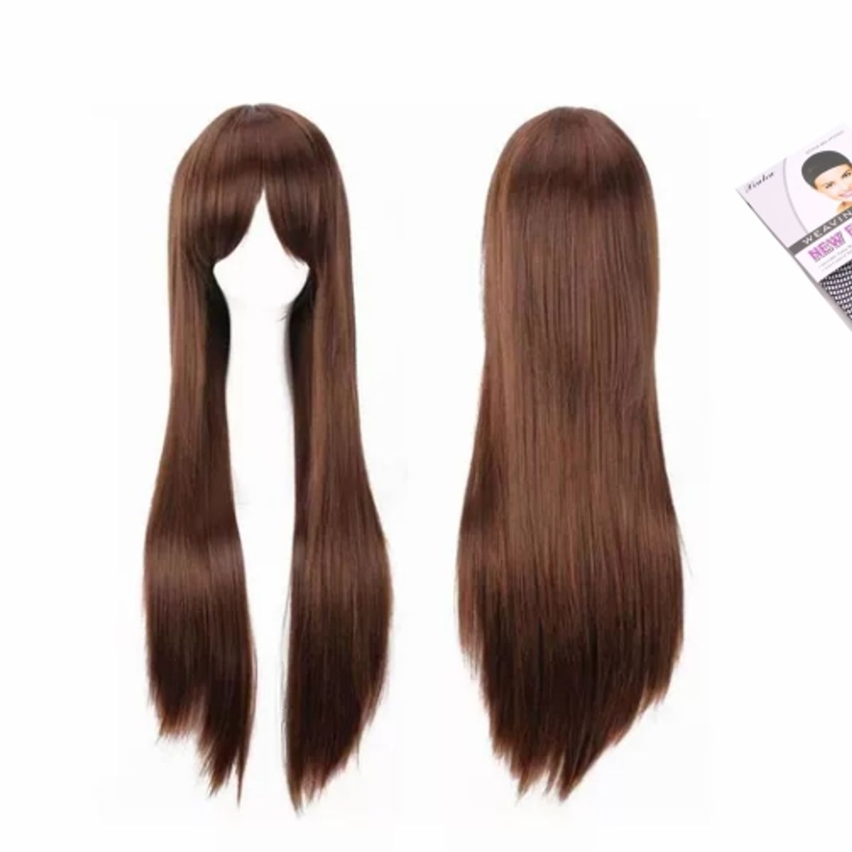 GENERICO - Peluca Larga Lisa Rojizo Tonos Muy Naturales Rojizo 233