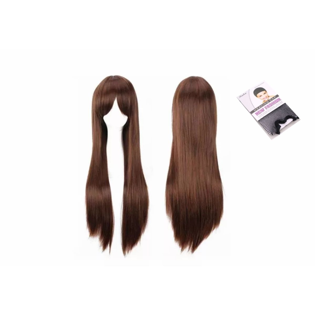 GENERICO - Peluca Larga Lisa Rojizo Tonos Muy Naturales Rojizo 233