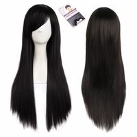 Peluca Kanekalon Lisa Color Negro Tonos Muy Naturales