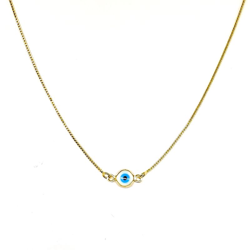 ANDREA COGGIOLA JOYAS - Collar Ojo Turco 6mm Enchapado Oro 18K