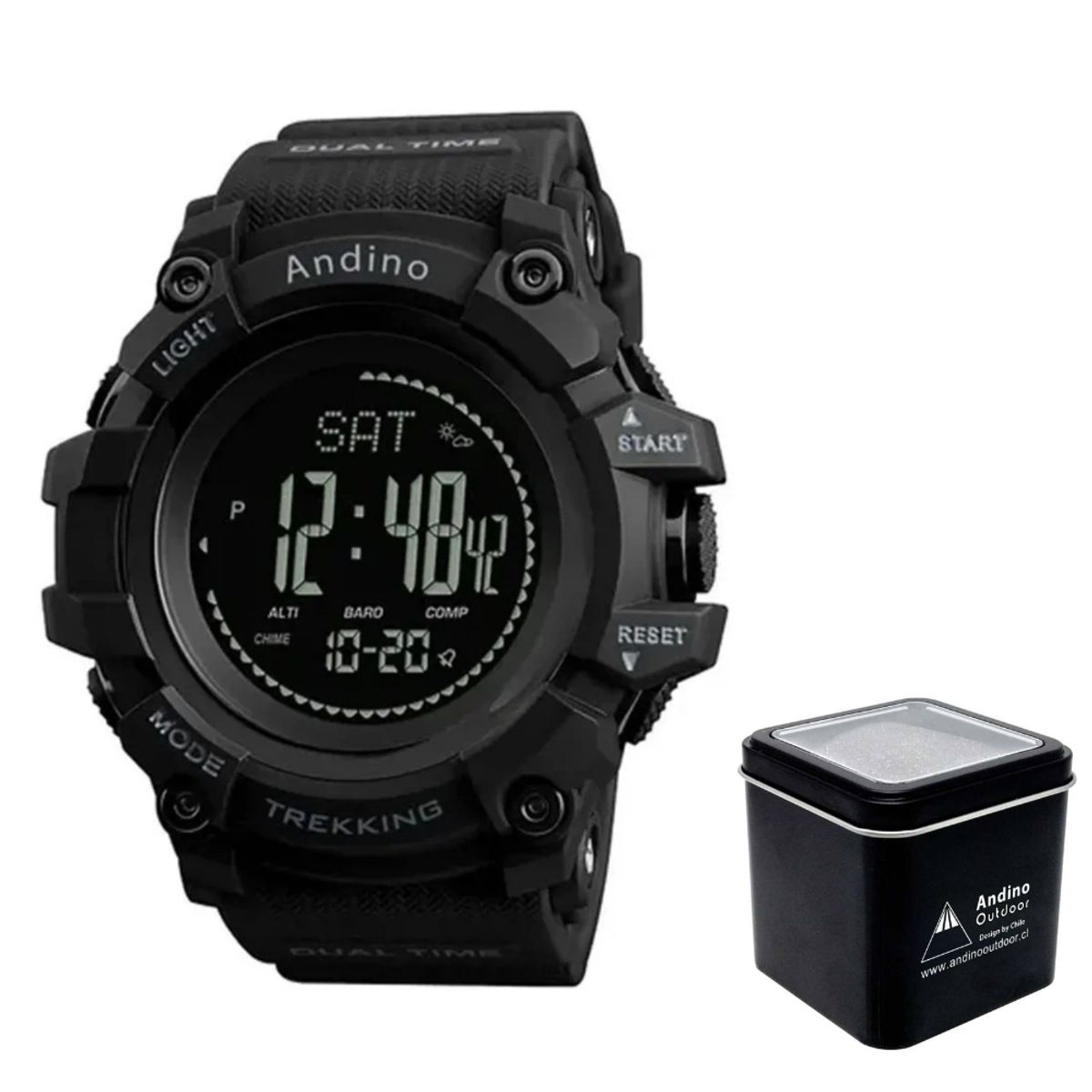 GENERICO - Reloj Andino Barometro Altímetro Brujula Termometro Trekking