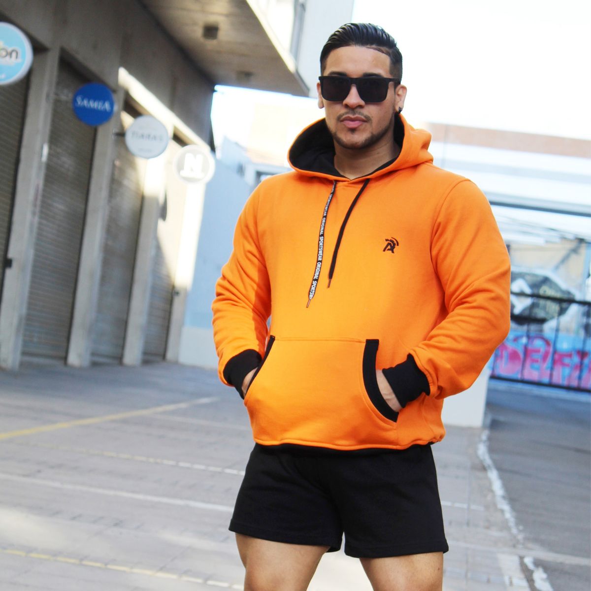 ADEMAN - Poleron Aress  Naranja