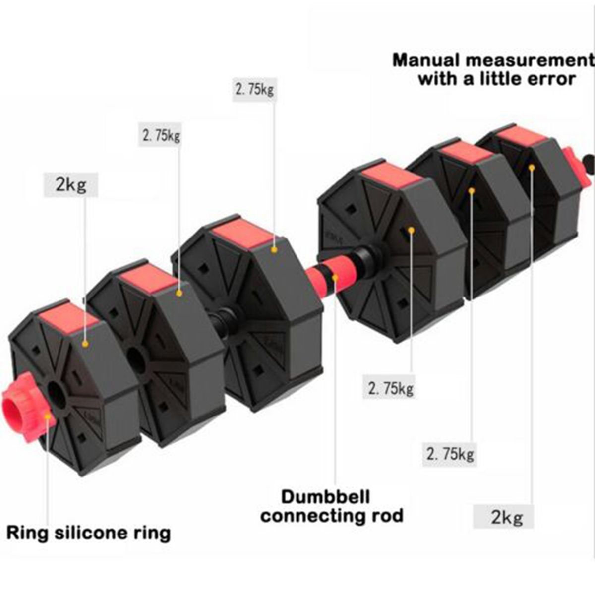 SDFIT - Pack Fijo Mancuernas 20 kg Octagonal