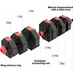 SDFIT - Pack Fijo Mancuernas 20 kg Octagonal
