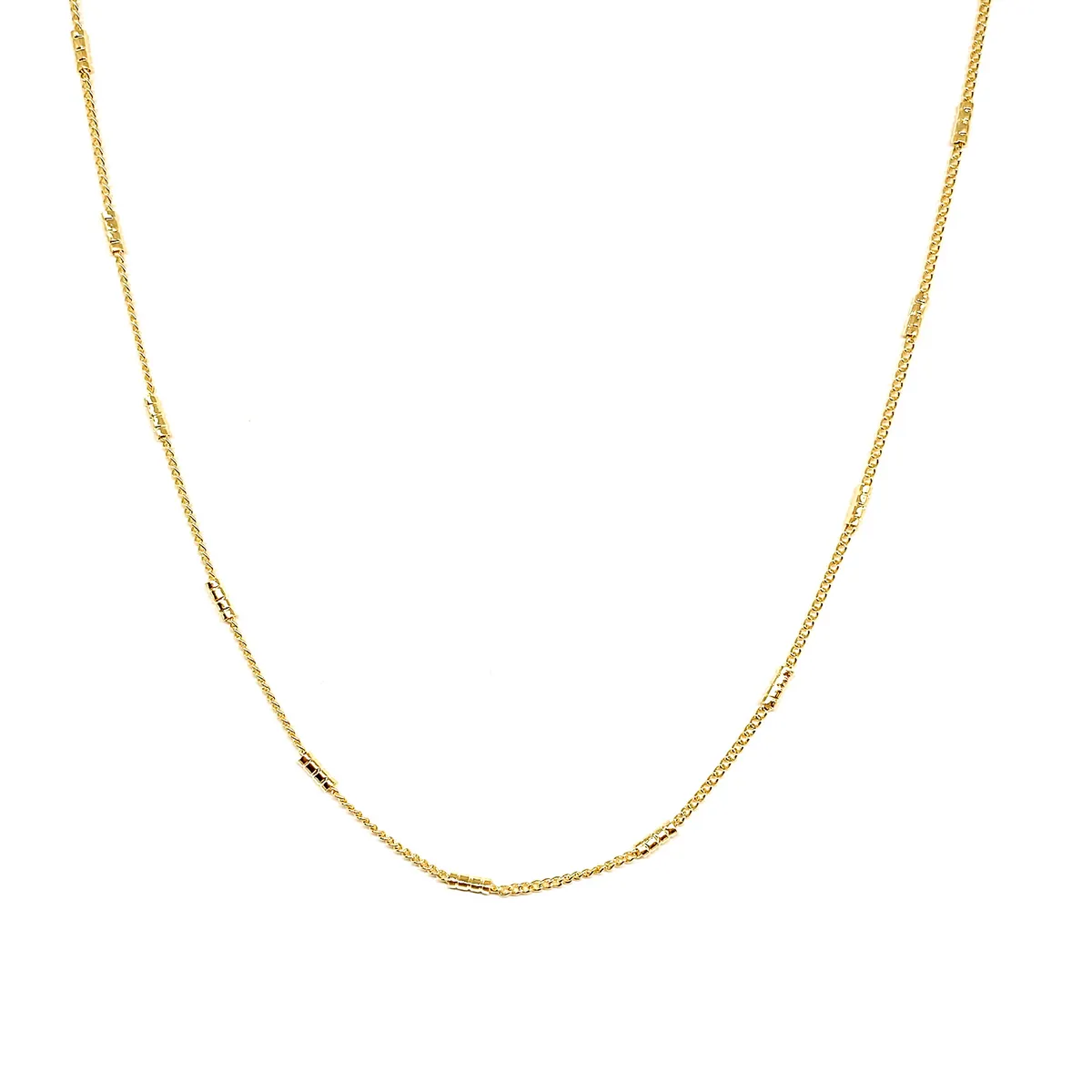 COGGIOLA - Collar Inés Tubo Enchapado Oro 18K