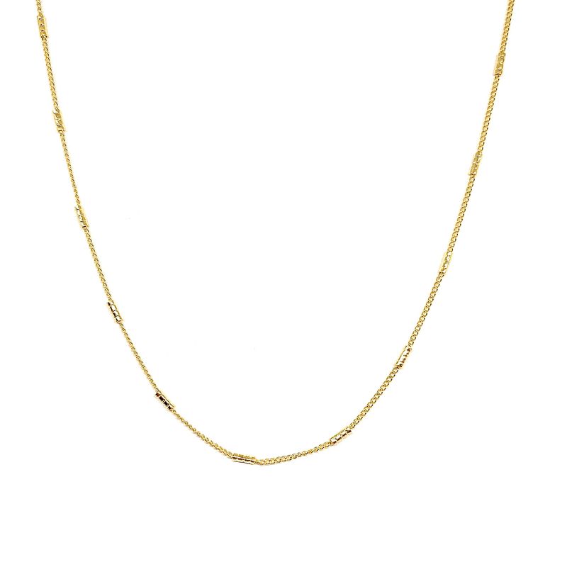 ANDREA COGGIOLA JOYAS - Collar Inés Tubo Enchapado Oro 18K