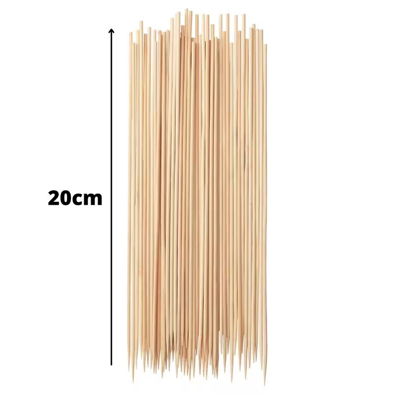 GENERICO - Palos Para Brochetas  Anticuchos  Pinchos 20cm 100un
